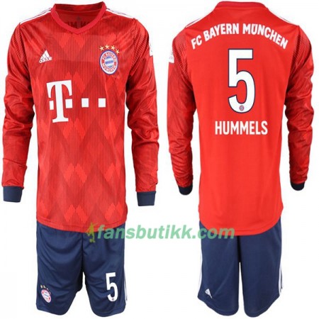 Fotballdrakt FC Bayern München Hummels 5 Barn Hjemmetrøye 2018-2019 Langermet